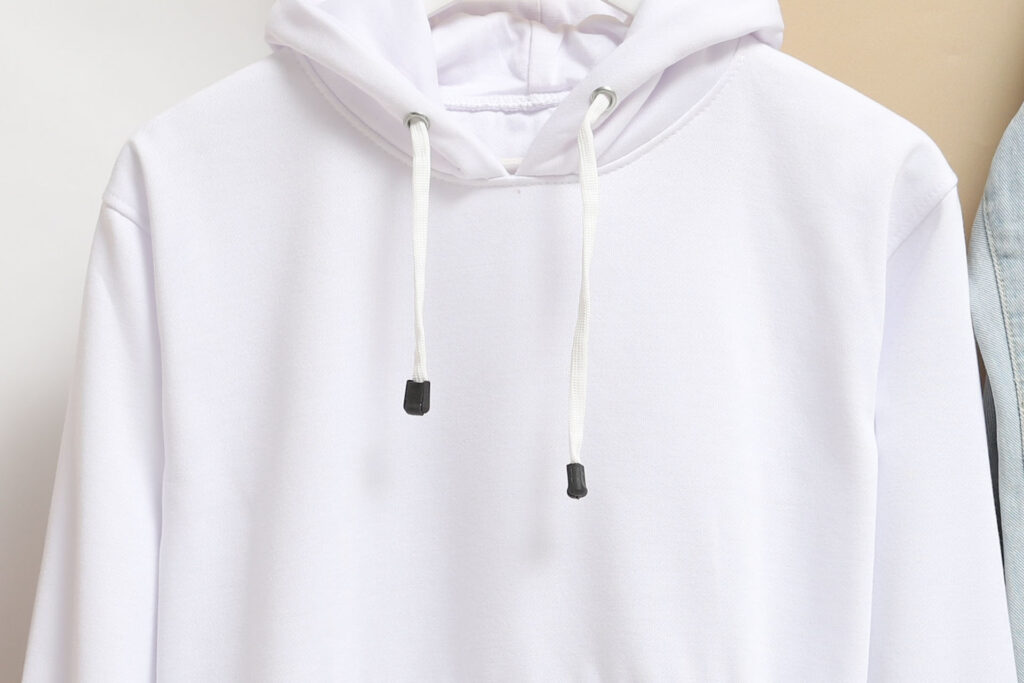 close up of a blank hoodie