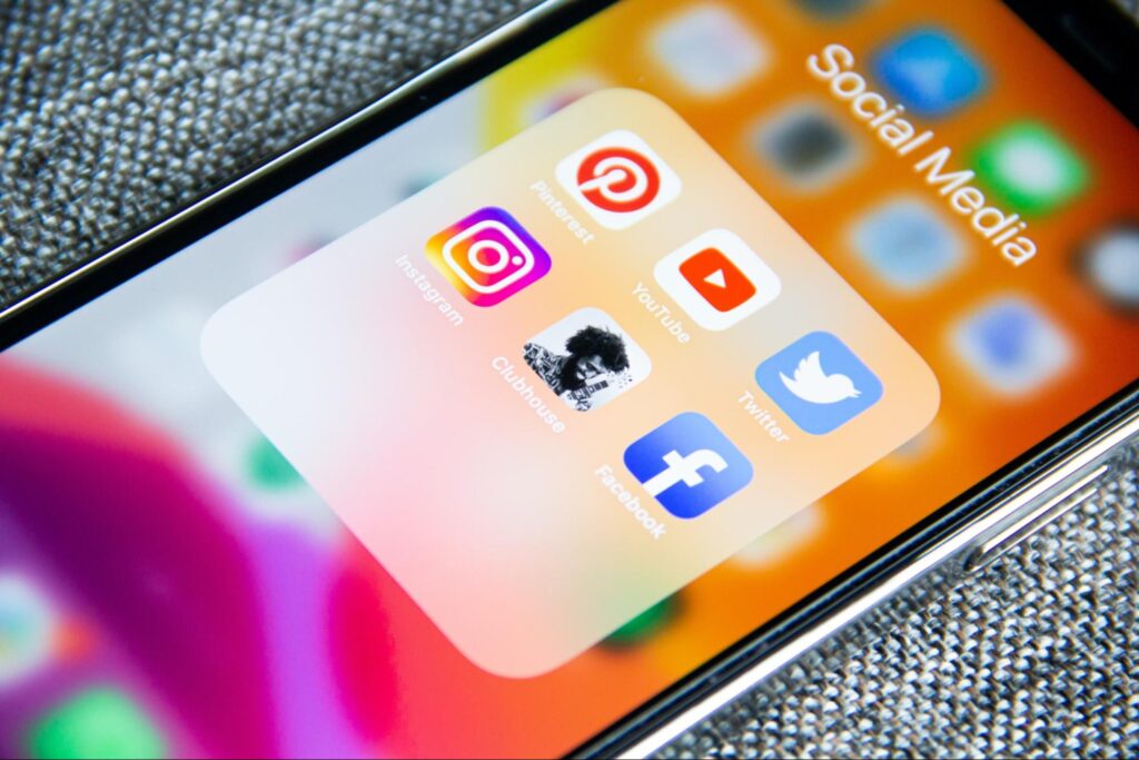 iphone with social media apps