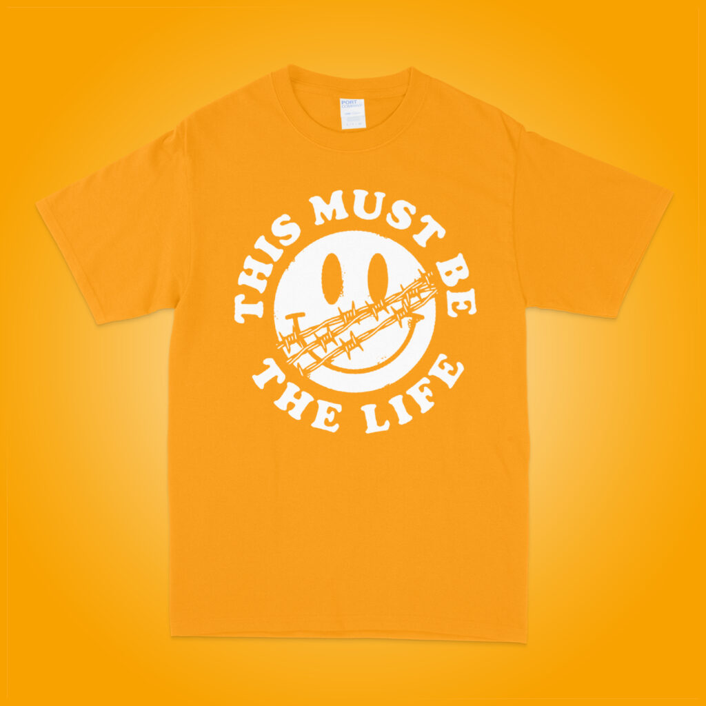 Orange t-shirt mockup